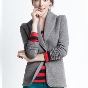 Standard James Perse Old School Shawl Collar Women’s Gray Knit Blazer Medium (2)